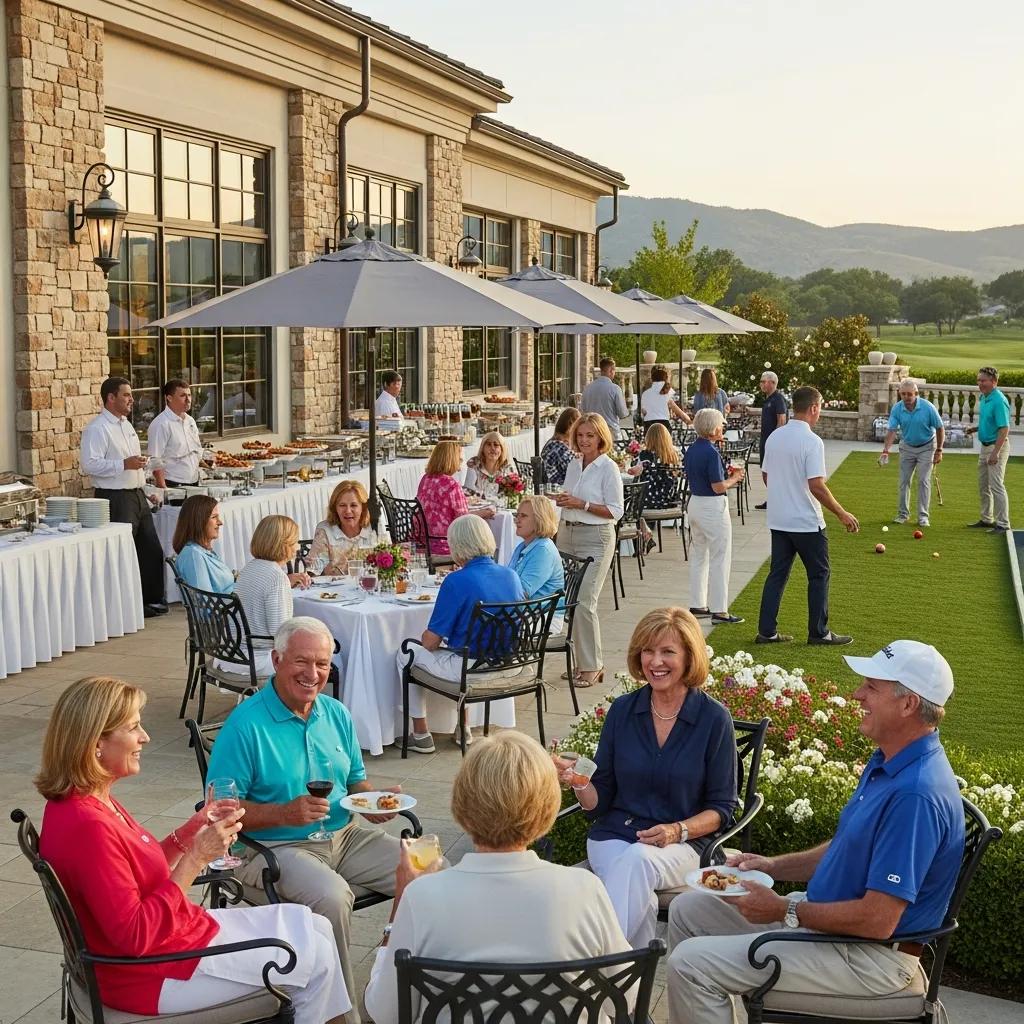 Members enjoying a social event at Bellavista Country Club, highlighting community engagement and exclusive benefits