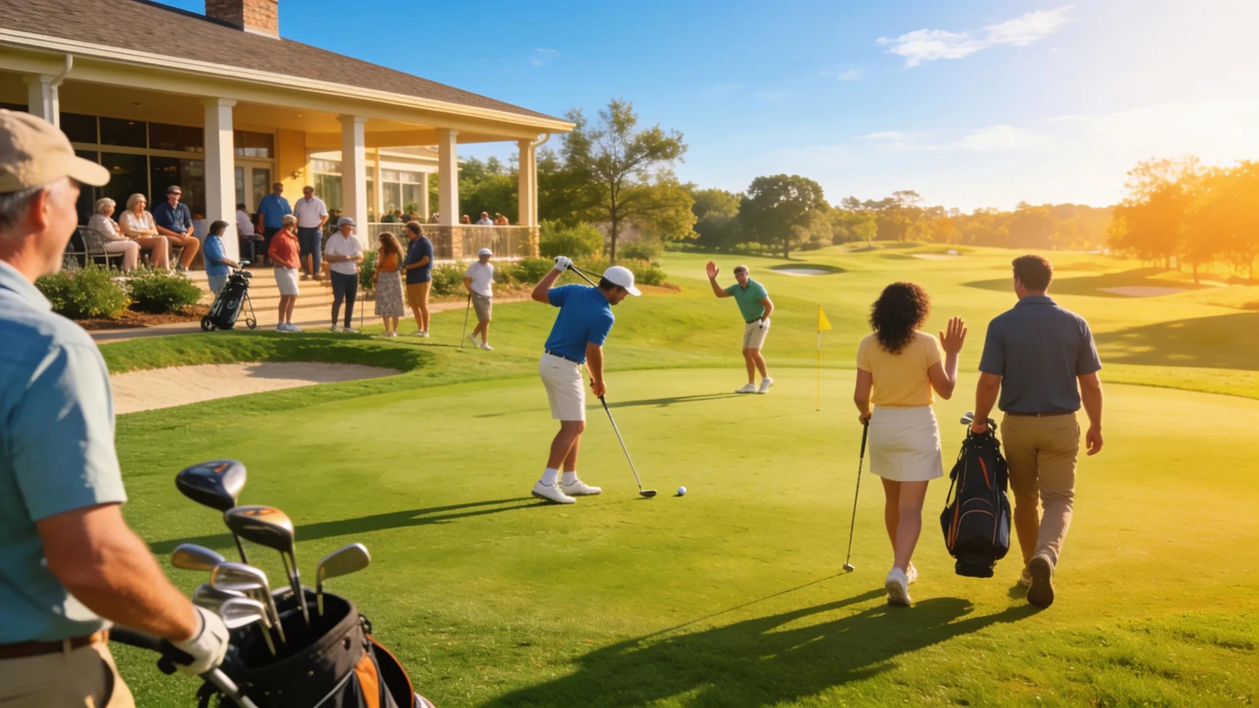 Golf course scene illustrating community engagement and membership value