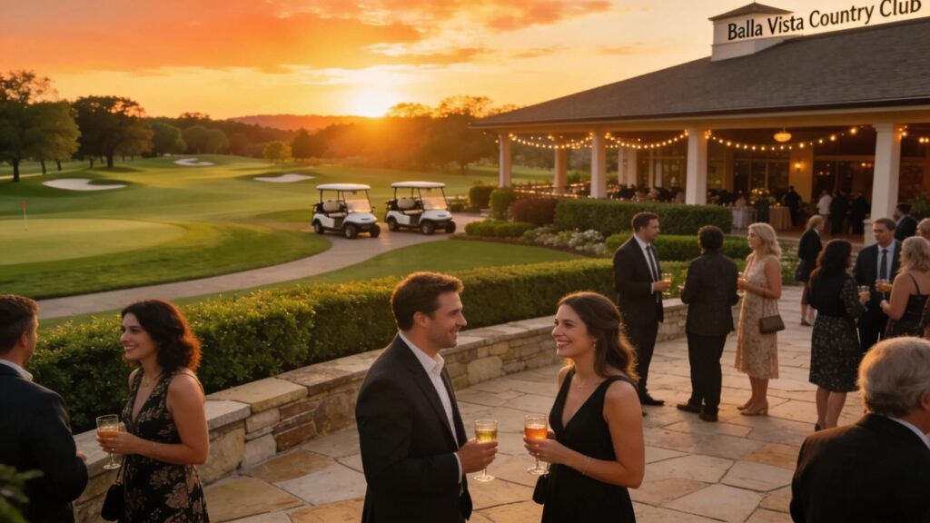 Stunning golf course view at Bella Vista Country Club highlighting the unique features for events